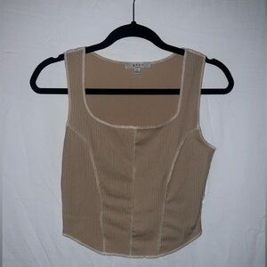 Gaze Tan Cropped Tank